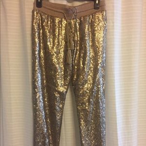 Sequined jogger pants